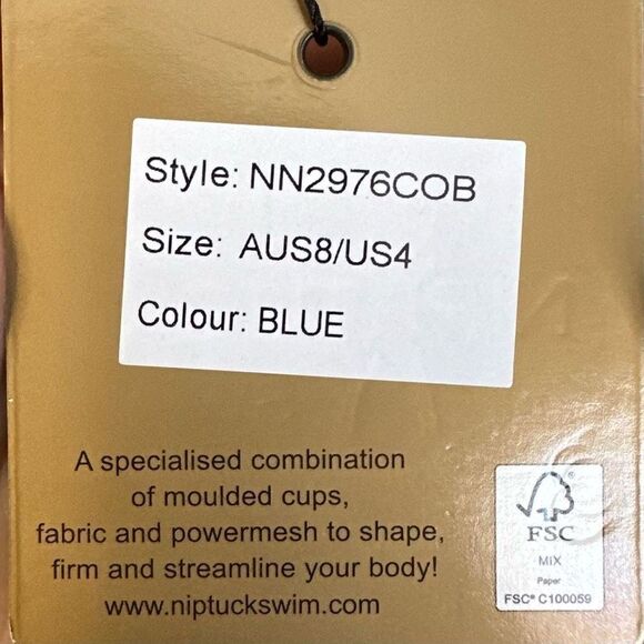 NWT Niptuck Shaping Multi Fit Cup Palm Print One Piece Swimsuit - Picture 6 of 6